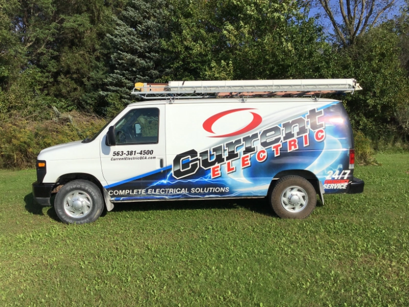 Current Electric Company Van