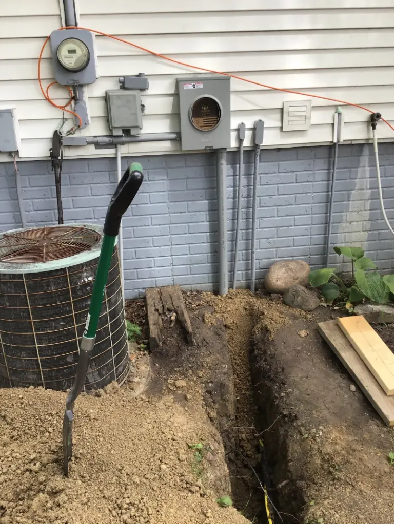 Main power connection to electrical meter